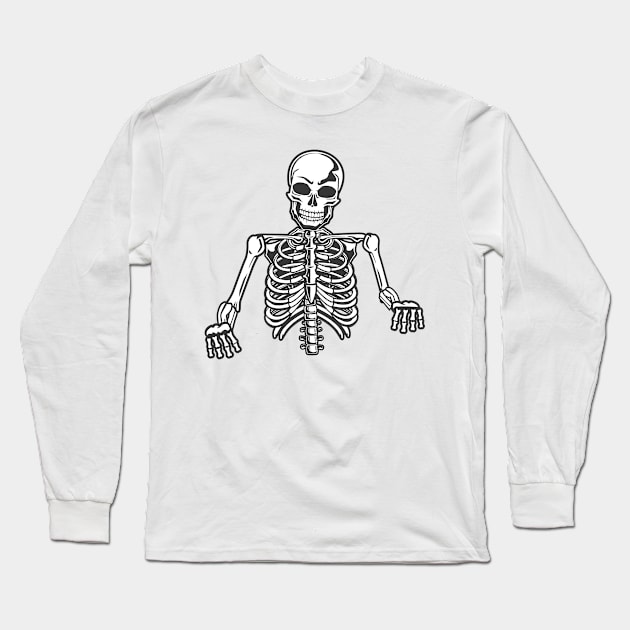 Skeleton upper body Long Sleeve T-Shirt by ShirtyLife